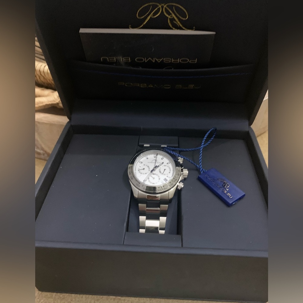 Porsamo Bleu Alexis Luxury Women's Watch Stainless Steel, Silver, White, 921AALS